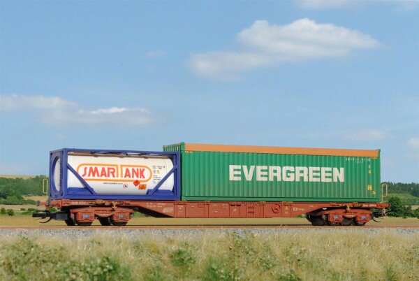 Sdv Model 12135 Containertragwagen Sgnss 55, CD/CD-Cargo - Bausatz