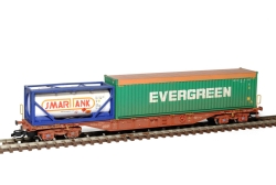 Sdv Model 12135 Containertragwagen Sgnss 55, CD/CD-Cargo...