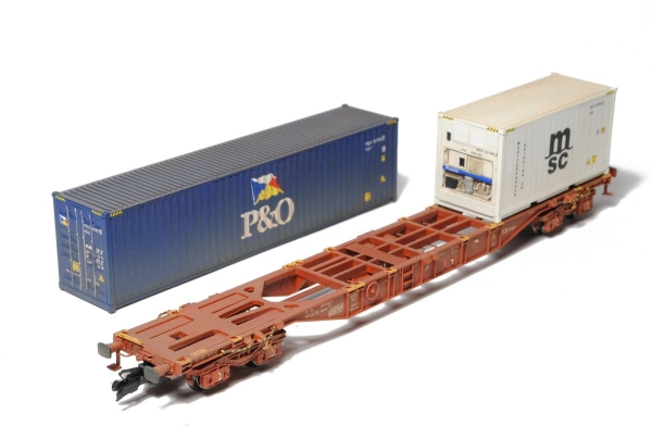 Sdv Model 12124 Containertragwagen Sgnss 55 CD-Cargo - Bausatz