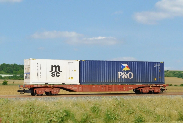 Sdv Model 12124 Containertragwagen Sgnss 55 CD-Cargo - Bausatz