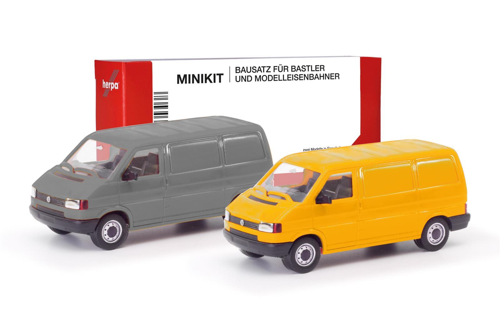 Herpa 012386-004 MiniKit VW T4 Kasten, grau/ginstergelb