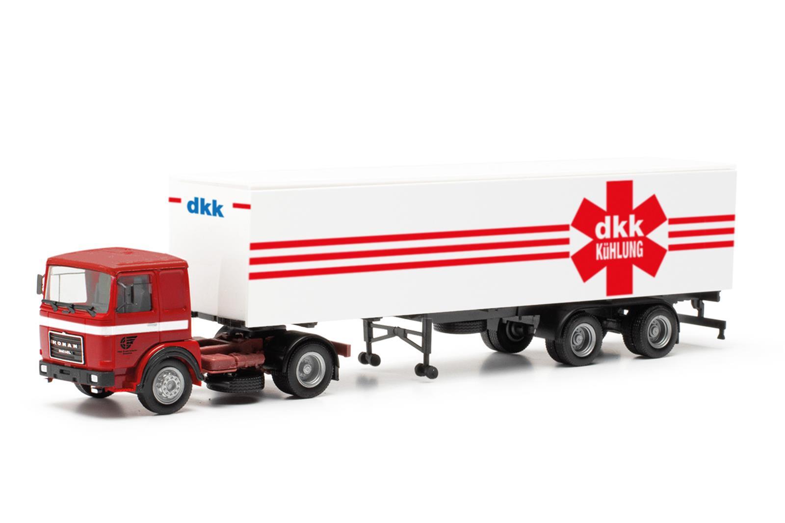 Herpa 317924 Roman Diesel Koffer-Sattelzug 2a/2a "VEB Kraftverkehr Meißen / DKK Kühlung"