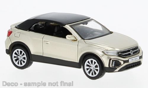 Brekina PCX870602 VW T-Roc Cabriolet geschlossen metallic beige, 2022,