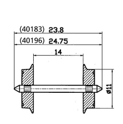 Roco 40196 Wechselstromradsatz  11 mm