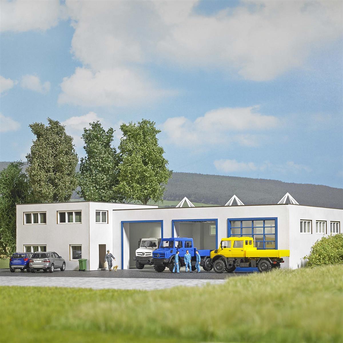 Busch 1966 Fahrzeughalle H0