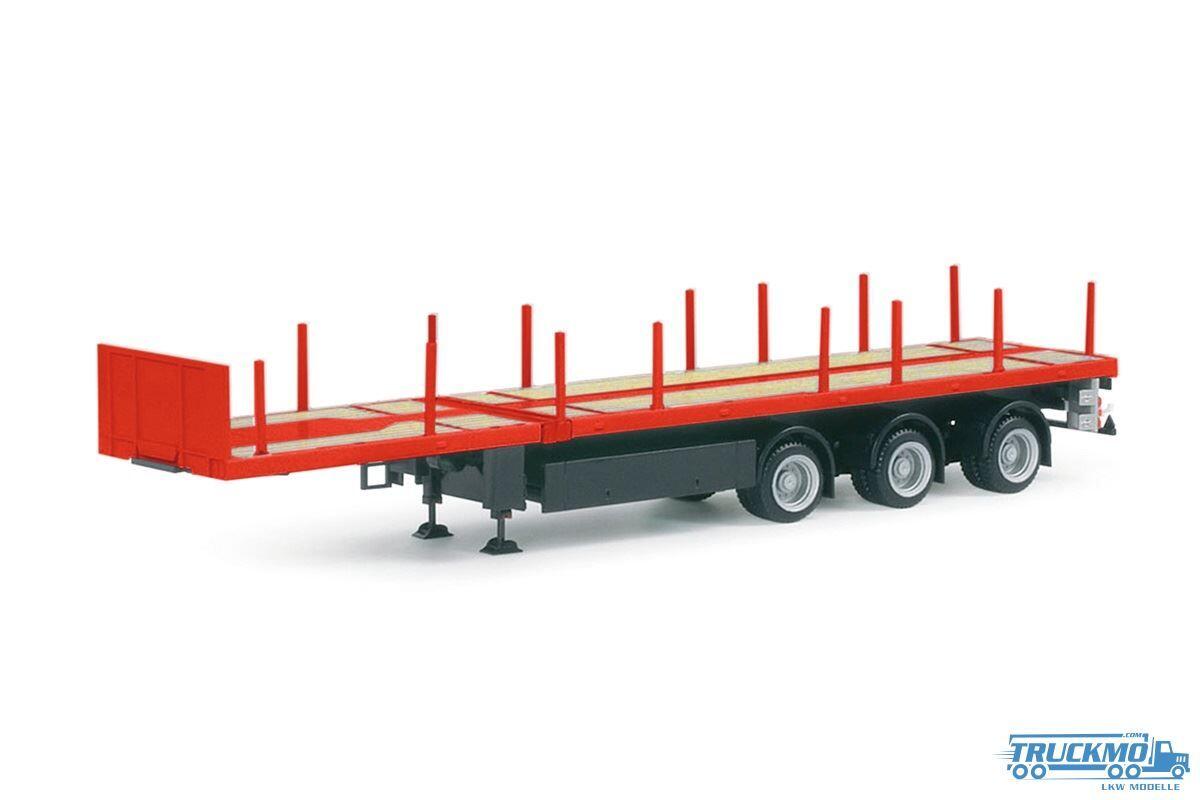Herpa 076050-002 Nooteboom Teletrailer 3achs rot