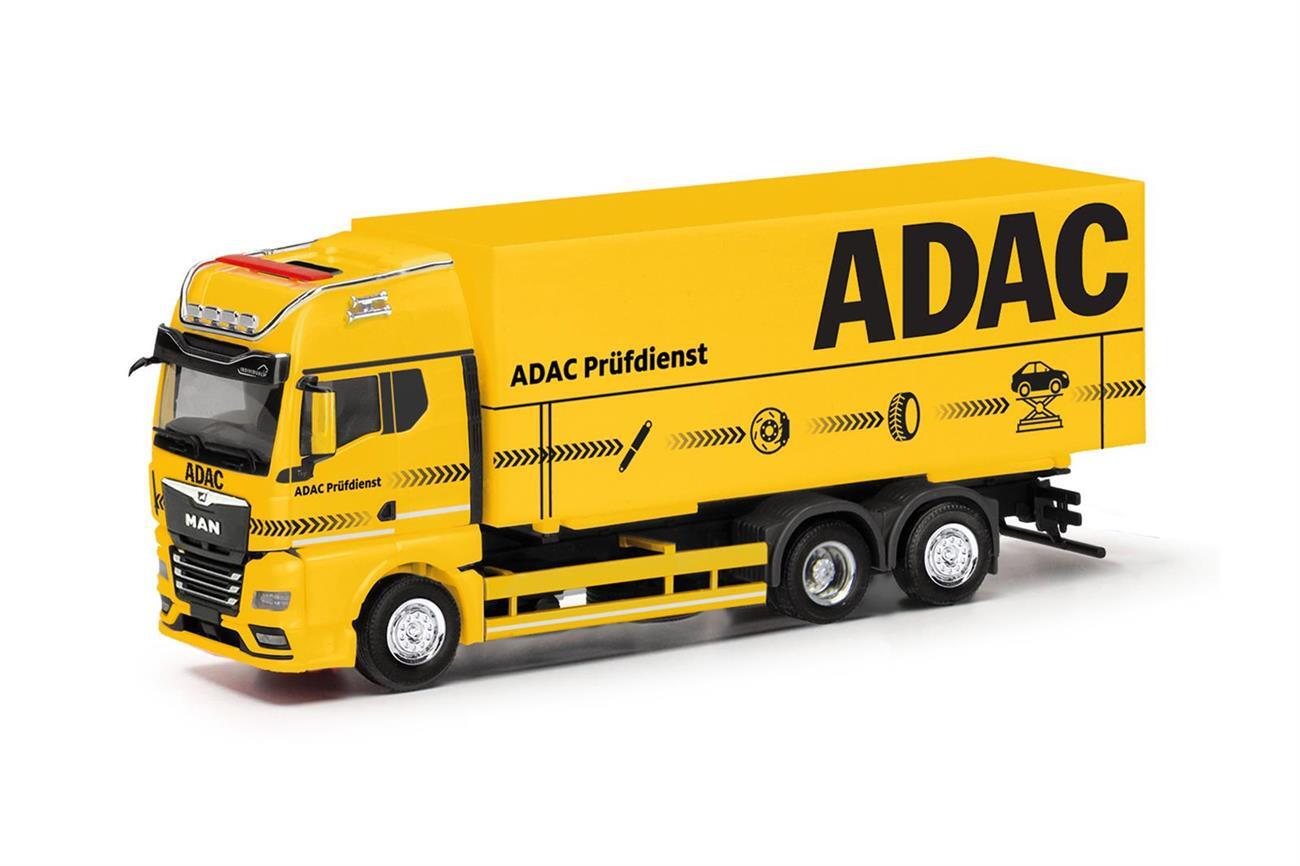 Herpa 317986 MAN TGX GX Wechselkoffer-LKW "ADAC Prüfdienst" (Bayern/München)