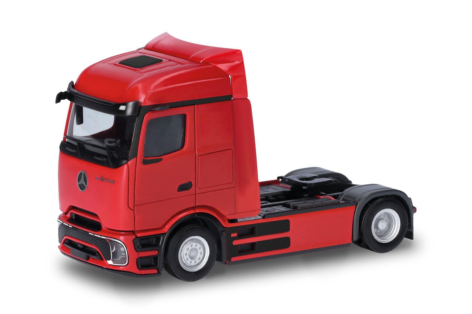 Herpa 318204 Mercedes-Benz eActros 600 ProCabin Solozugmaschine 2achs, rot