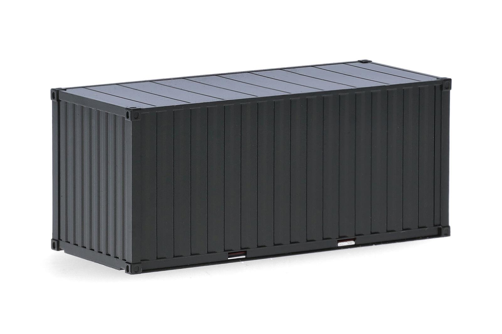 Herpa 747127 2x 20ft Container "Bundeswehr", Bronzegrün (unbedruckt)