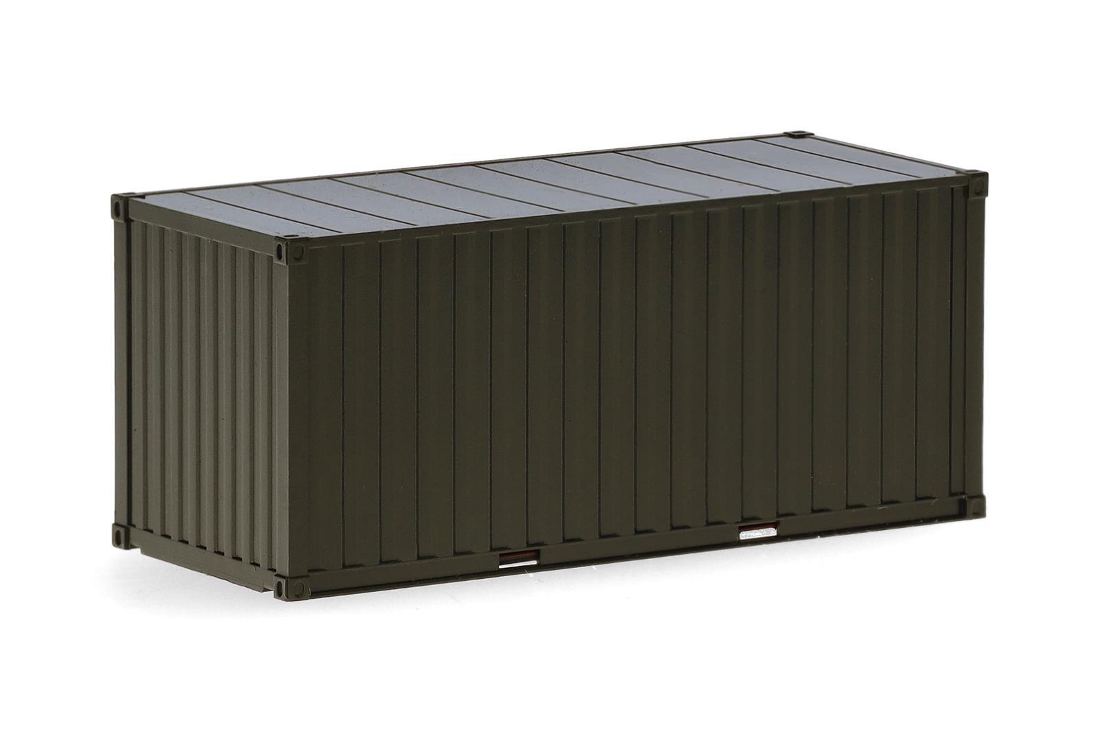 Herpa 747134 2x 20ft Container "Heer", Braungrau (unbedruckt)