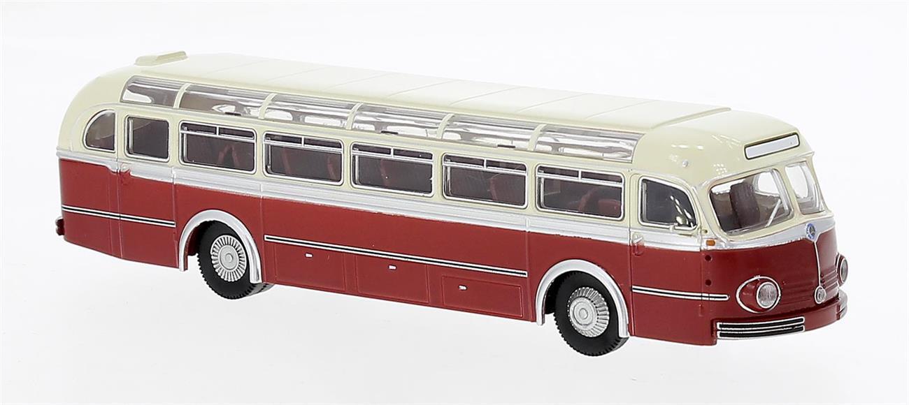 Brekina 50505 H0 Mercedes O 6600 H Reisebus hellbeige/rot