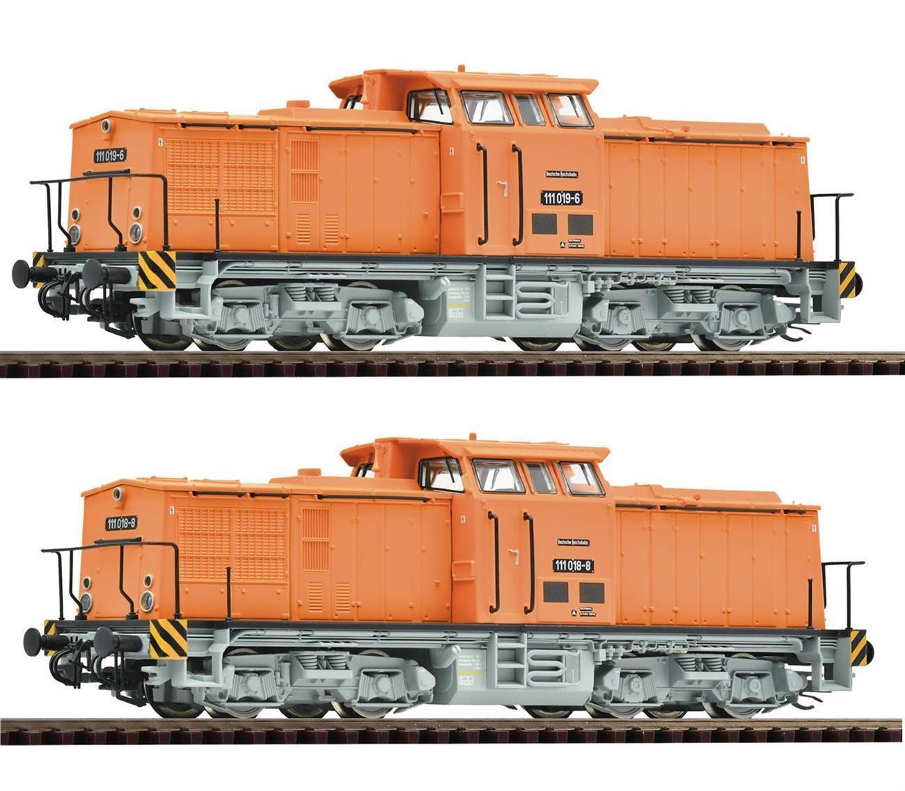 Roco 7380011 2-tlg Set: Diesellokomotiven 111 018-8 und 111 019-6, DR