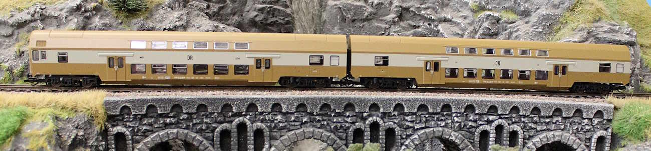 Roco 6280025 2-teiliger Set 1: Doppelstockwagen DR
