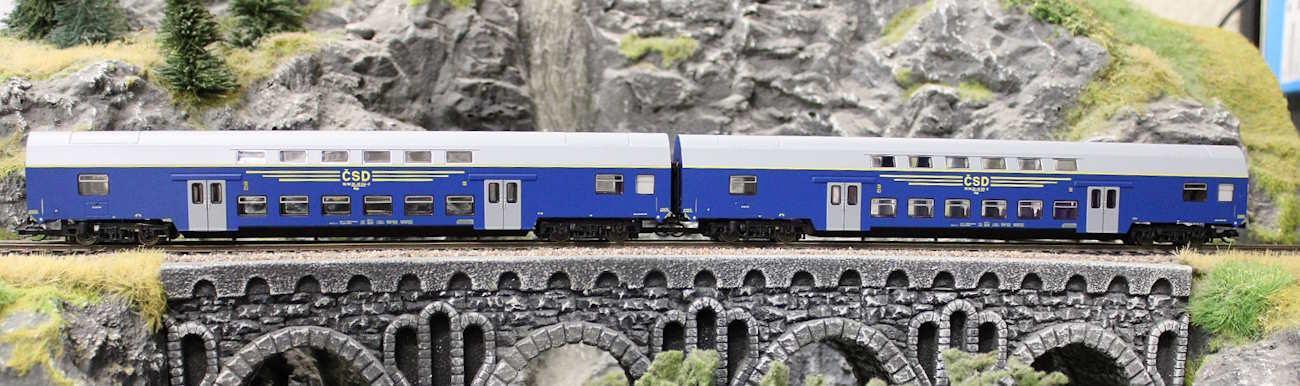 Roco 6280027 2-teiliger Set: Doppelstockwagen CSD