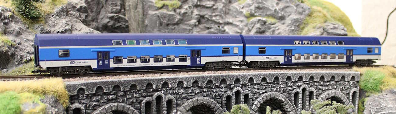Roco 6280028 2-teiliger Set: Doppelstockwagen CD