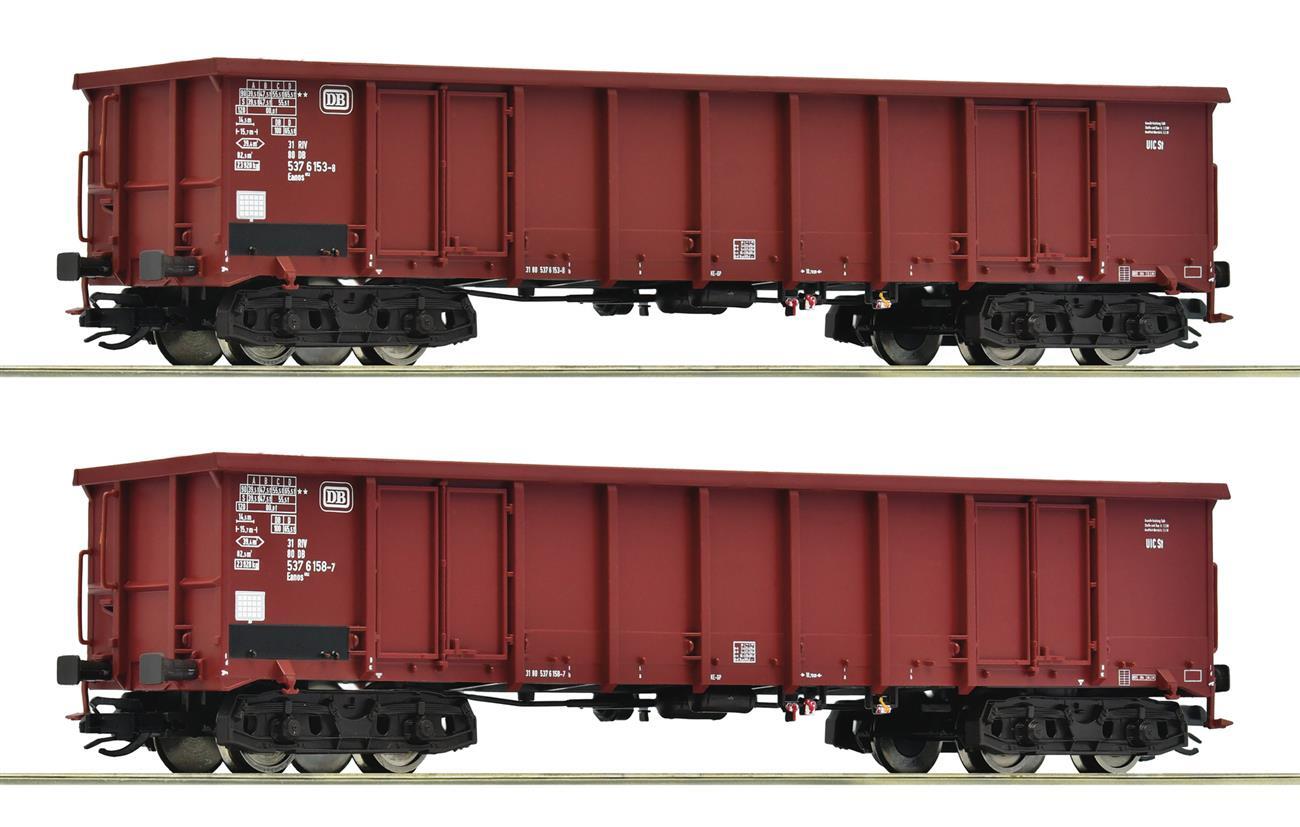 Roco 6680016 2-teiliger Set: Offene Güterwagen DB