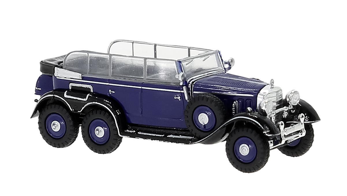 Brekina 21077 Mercedes-Benz G4 dunkelblau/schwarz mit Seitenscheiben