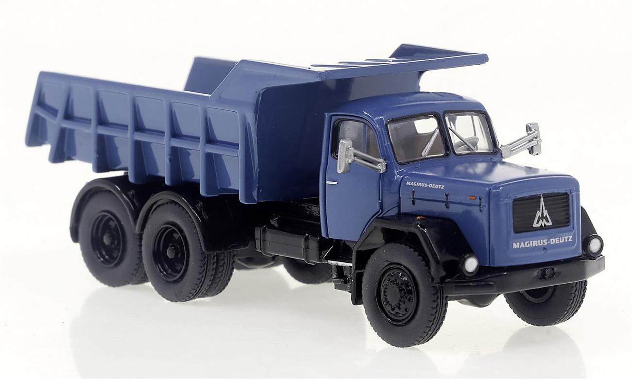 Brekina 83302 H0 Magirus Jupiter Kipper blau