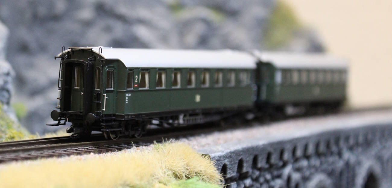 Saxonia 120183 TT 2er Set Personenwagen C4Ü Sa 07 m. Beleuchtung, DR Ep.III