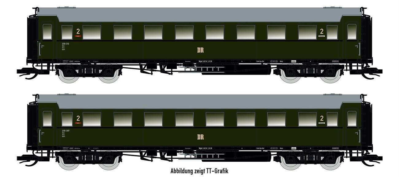 Saxonia 87181 H0 2er Set Personenwagen 2.Klasse C4Ü Sa 07 DR