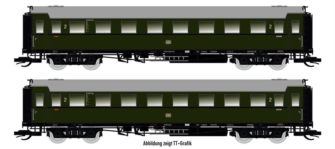 Saxonia 87187 H0 2er Set Personenwagen 2.Klasse C4Ü Sa 07 m. Beleuchtung, DB