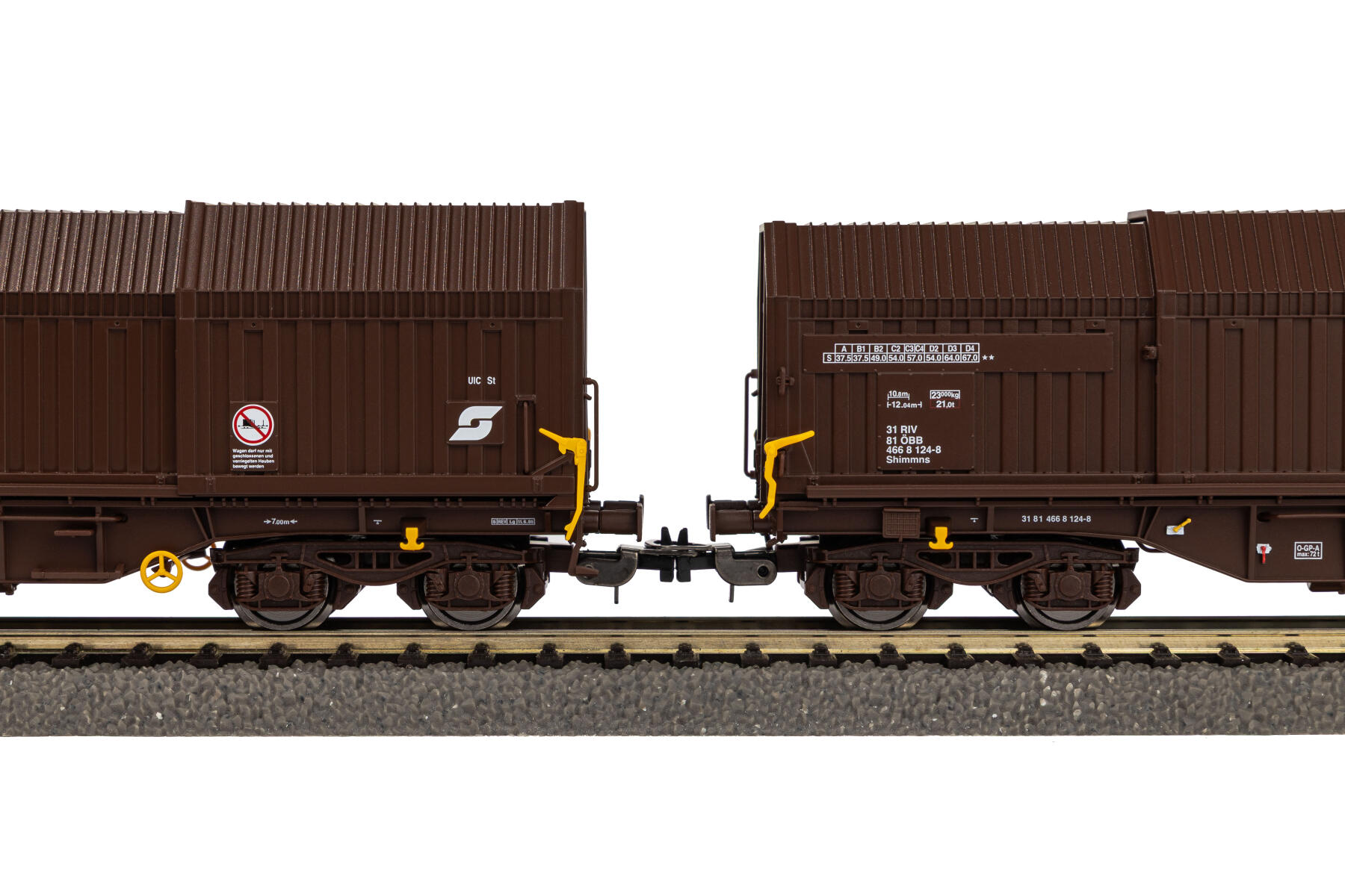 Piko 28317 H0 2er Set Teleskophaubenwagen ÖBB