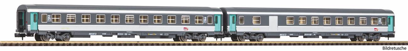 Piko 94508 N 2er Set Abteilwagen 2 Klasse + 2 Klasse Gepäckabteilwagen SNCF VI
