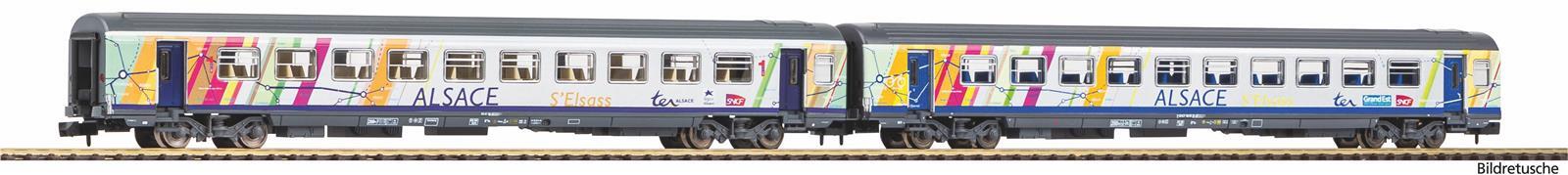 Piko 94509 N-2er Set Corailwagen ALSACE 1. + 2. Klasse SNCF