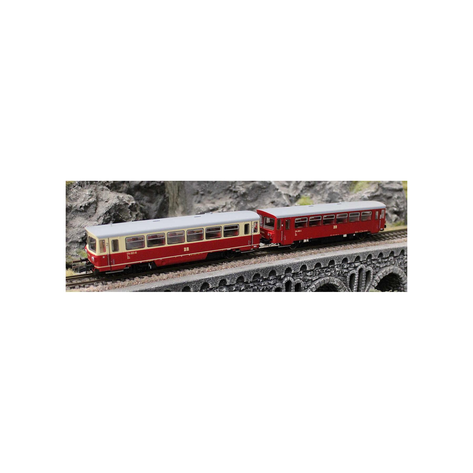 Roco 7710013 H0 Dieseltriebwagen 174 001-8 mit Beiwagen DR - Sound Version