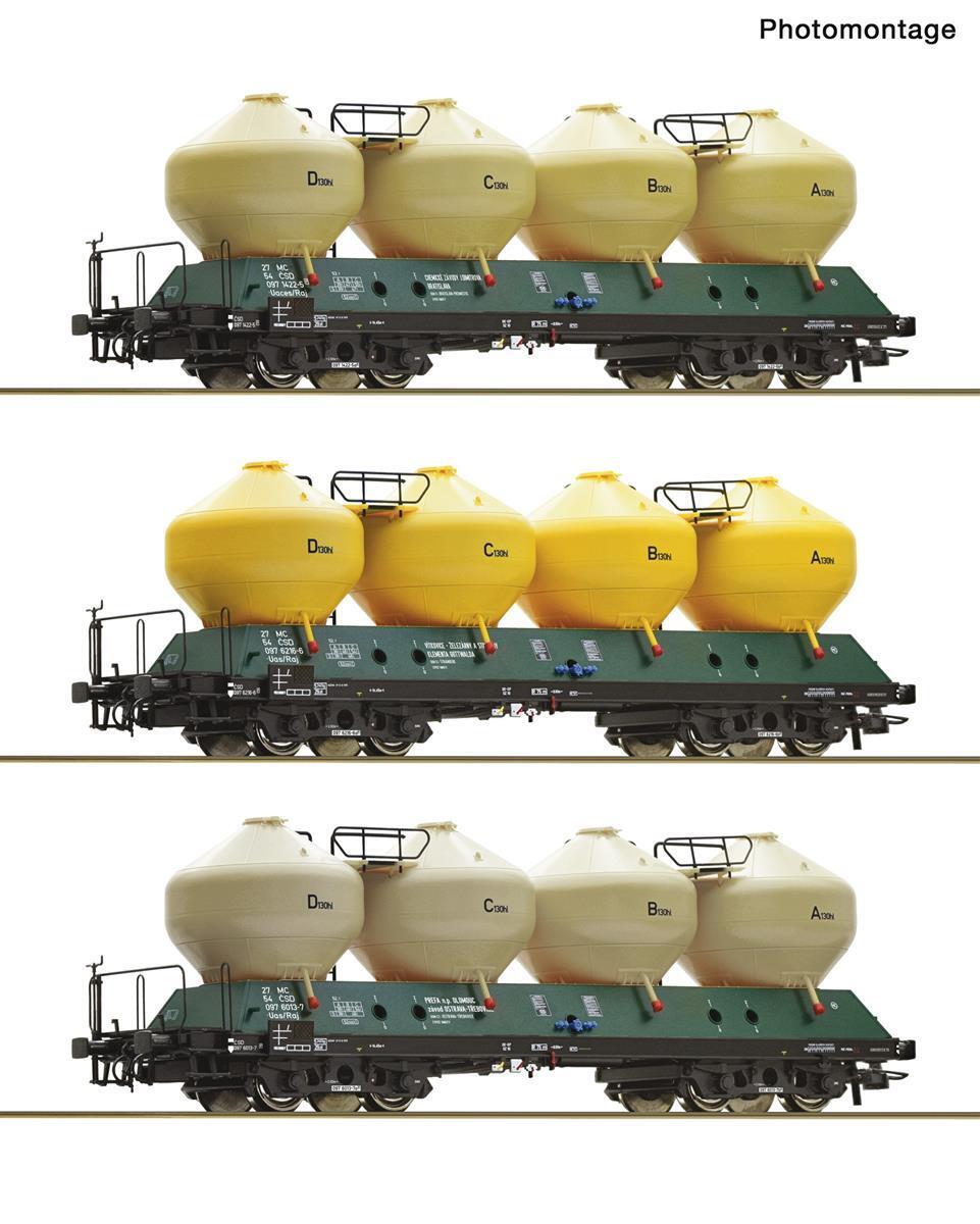 Roco 6600177 H0 3-teiliger Set: Silowagen CSD