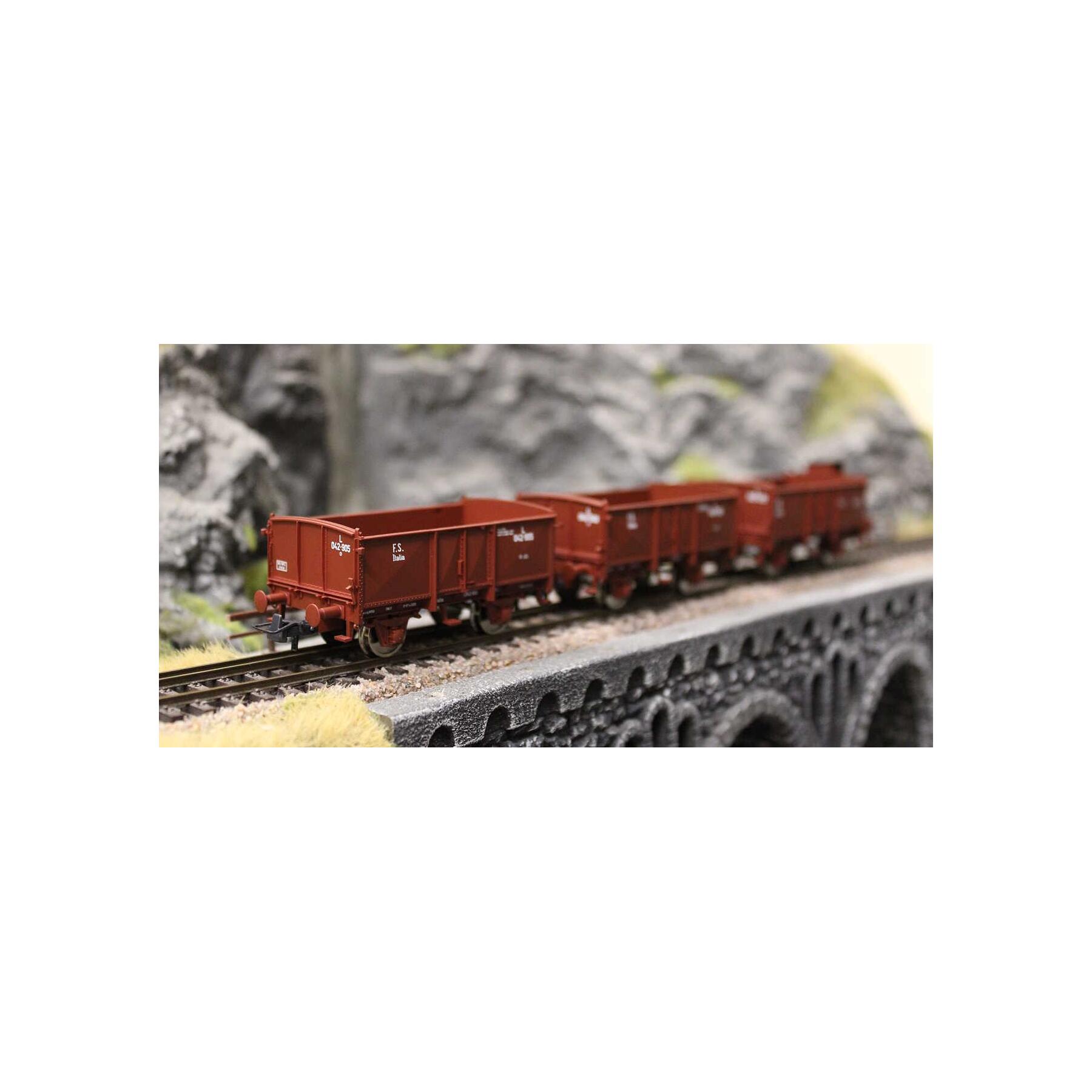 Roco 6600088 H0 3-teiliger Set: Offene Güterwagen FS