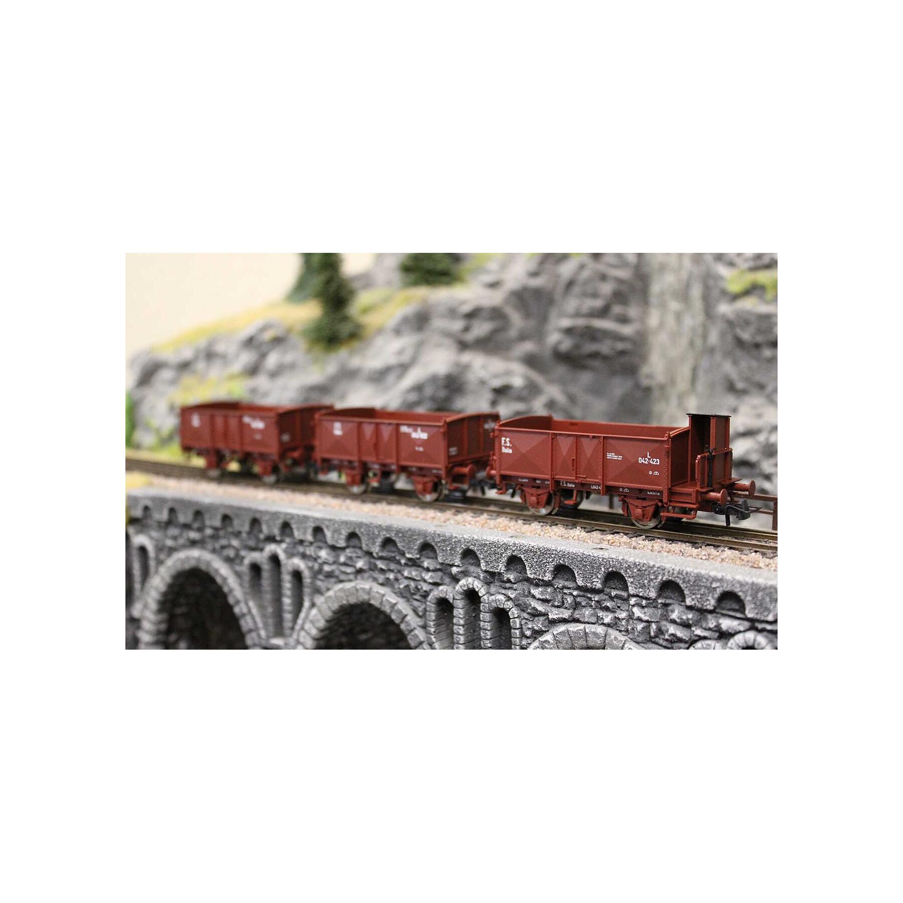 Roco 6600088 H0 3-teiliger Set: Offene Güterwagen FS
