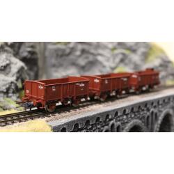 Roco 6600088 H0 3-teiliger Set: Offene Güterwagen FS