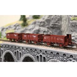 Roco 6600088 H0 3-teiliger Set: Offene Güterwagen FS