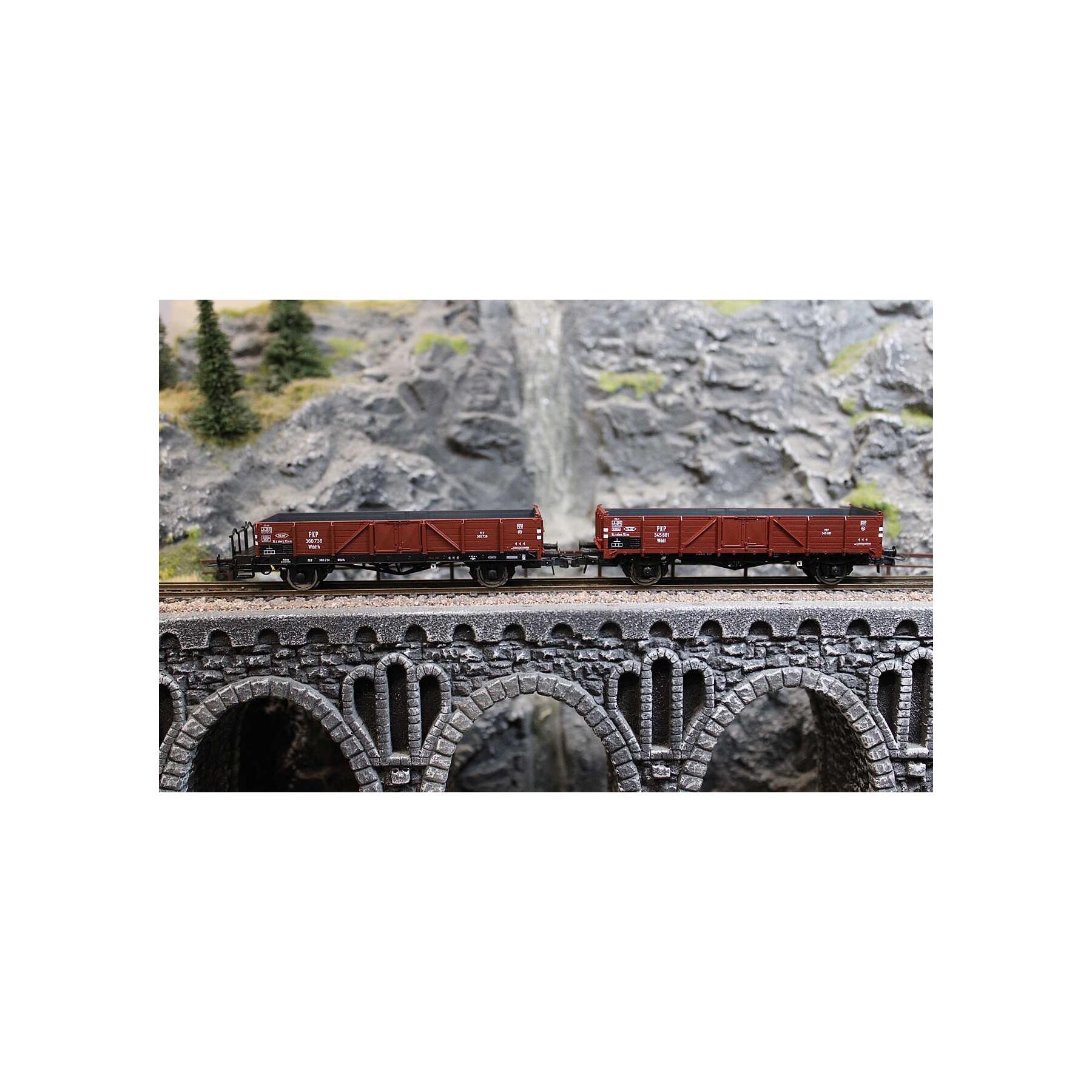 Roco 6600150 H0 2-teiliger Set: Offene Güterwagen PKP