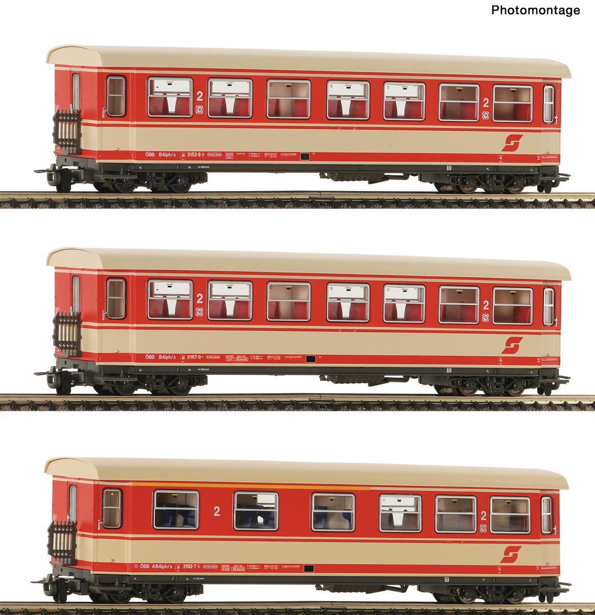 Roco 6240004 H0e 3-tlg. Set: Personenwagen, ÖBB