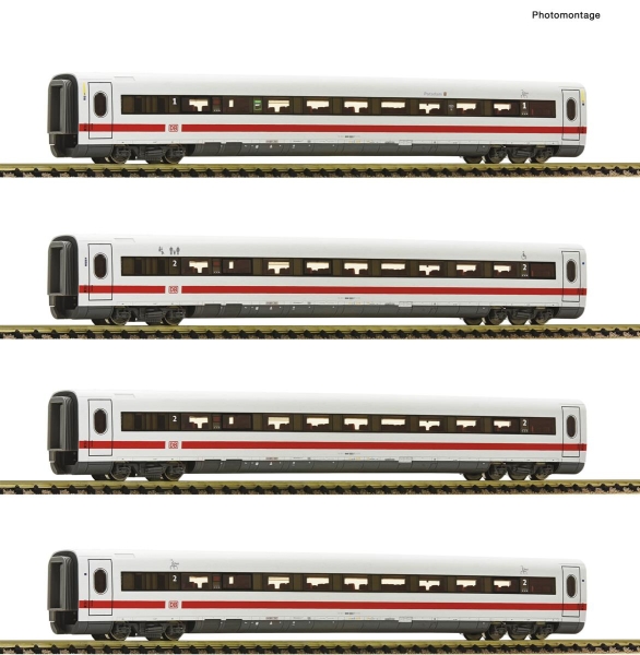 Fleischmann 7760004 N 4-tlg. Set: Ergänzungswagen zum ICE 2 (BR 402), DB AG