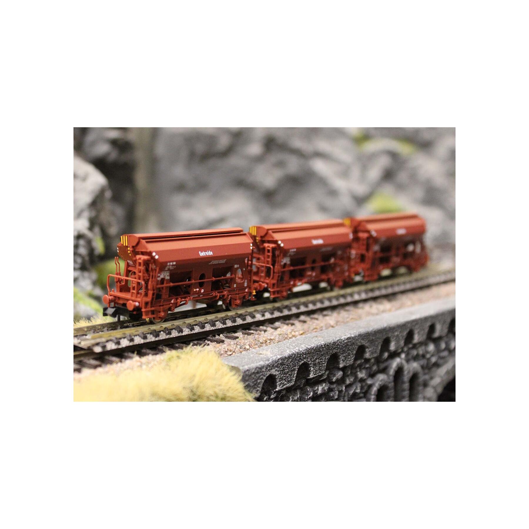 Fleischmann 6660071 N 3-tlg. Set: Schwenkdachwagen, DR
