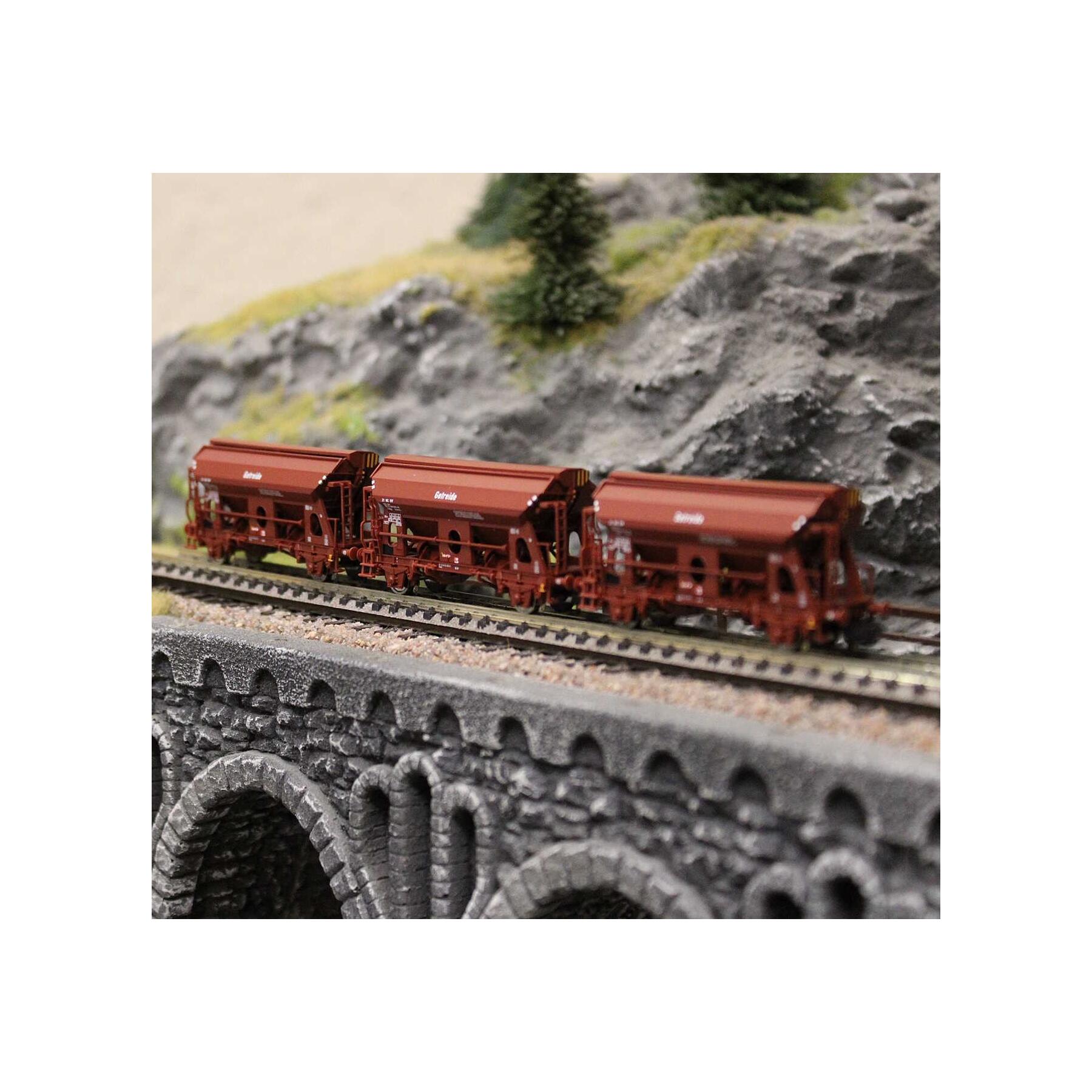 Fleischmann 6660071 N 3-tlg. Set: Schwenkdachwagen, DR