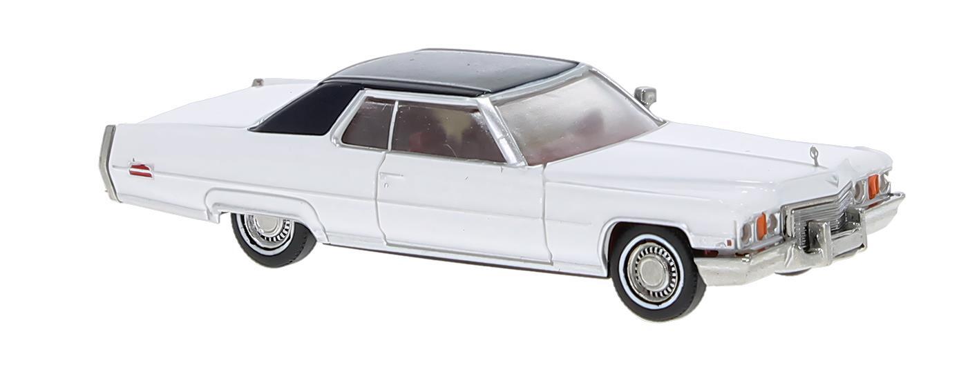 Brekina 18129  Cadillac deVille Coupé, weiß/schwarz