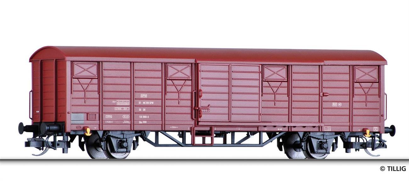 Tillig 17180 TT Gedeckter Güterwagen Gbs 1500 der DR