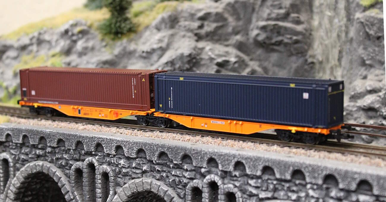 Tillig 18079 TT Containertragwagen Sggmrss der WASCOSA