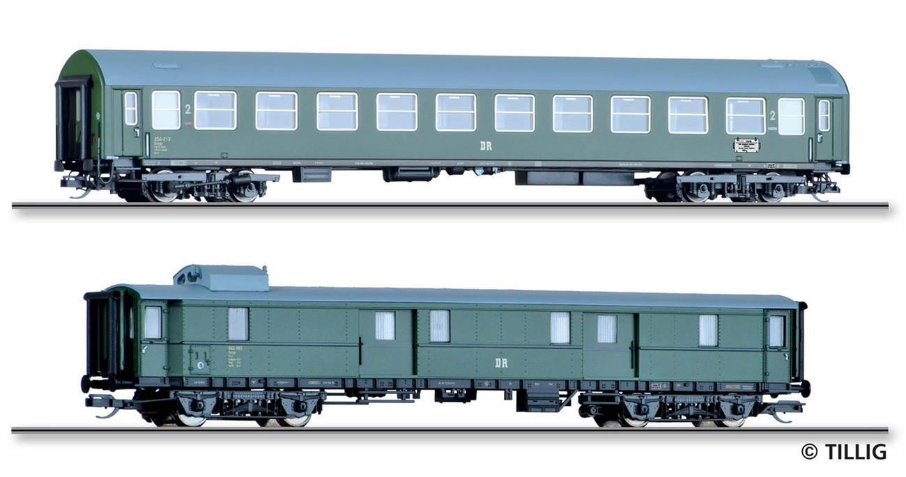 Tillig 1095 TT Reisezugwagenset „D 118 Leipzig-Köln“ der DR, bestehend aus einem Liegewagen 2. Klasse, Typ B und einem Gepäckwagen Pw4i-32, Teil 4