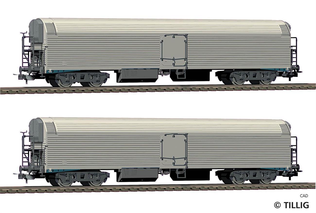 Tillig 70074 H0 Güterwagenset der DR, bestehend aus zwei Maschinenkühlwagen Ttehkor -FORMNeuheit 2025-