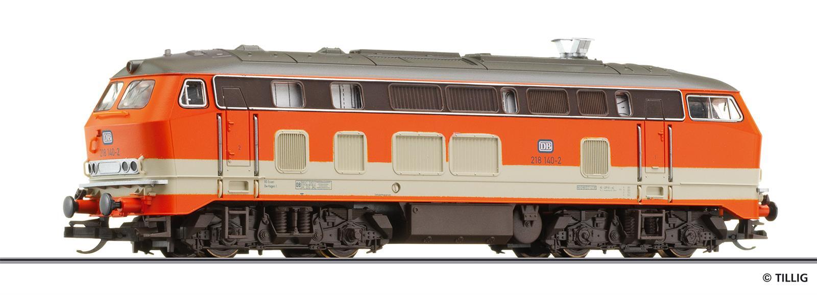 Tillig 04705 TT Diesellokomotive BR 218 der DB in City-Bahn – Lackierung