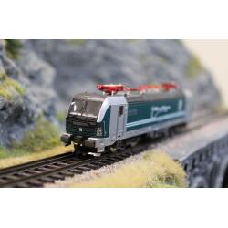 Tillig 01094 TT Güterzugset Sandtransport der Enercon GmbH, bestehend aus einer Elektrolokomotive BR 193 und vier Selbstentladewagen Faccns