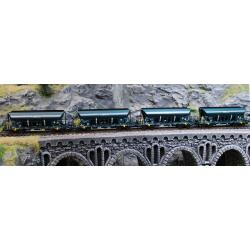 Tillig 01094 TT Güterzugset Sandtransport der Enercon GmbH, bestehend aus einer Elektrolokomotive BR 193 und vier Selbstentladewagen Faccns