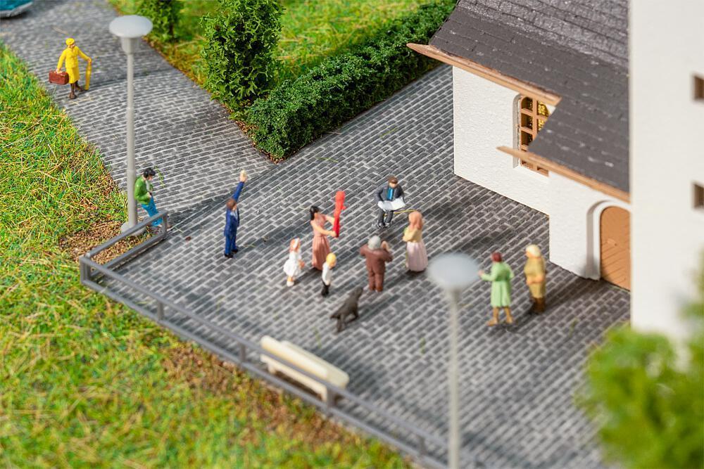 Faller 272311 N PREMIUM Straßenfolie Kopfsteinpflaster, dunkelgrau