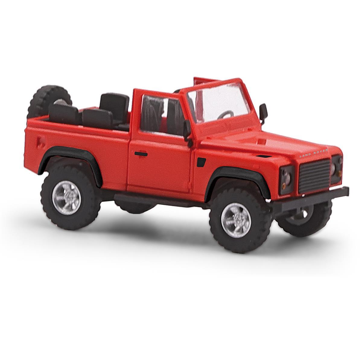Busch 54390 H0 Land Rover Defender 90 offen, Rot