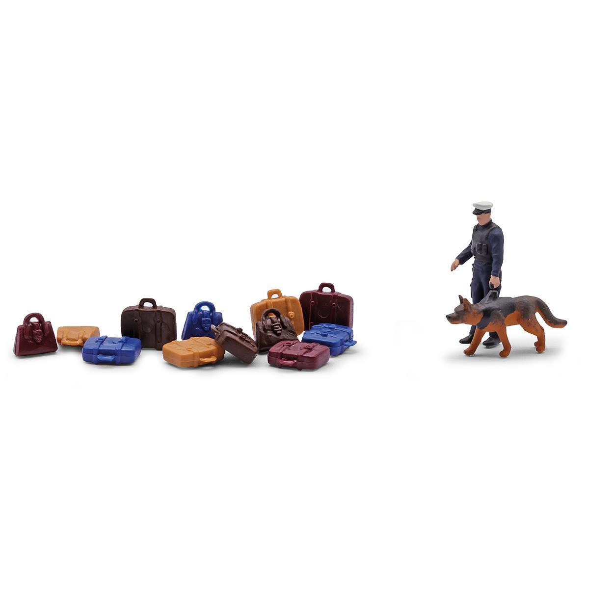 Busch 79872 H0 Action Set: Transportpolizei mit Schäferhund